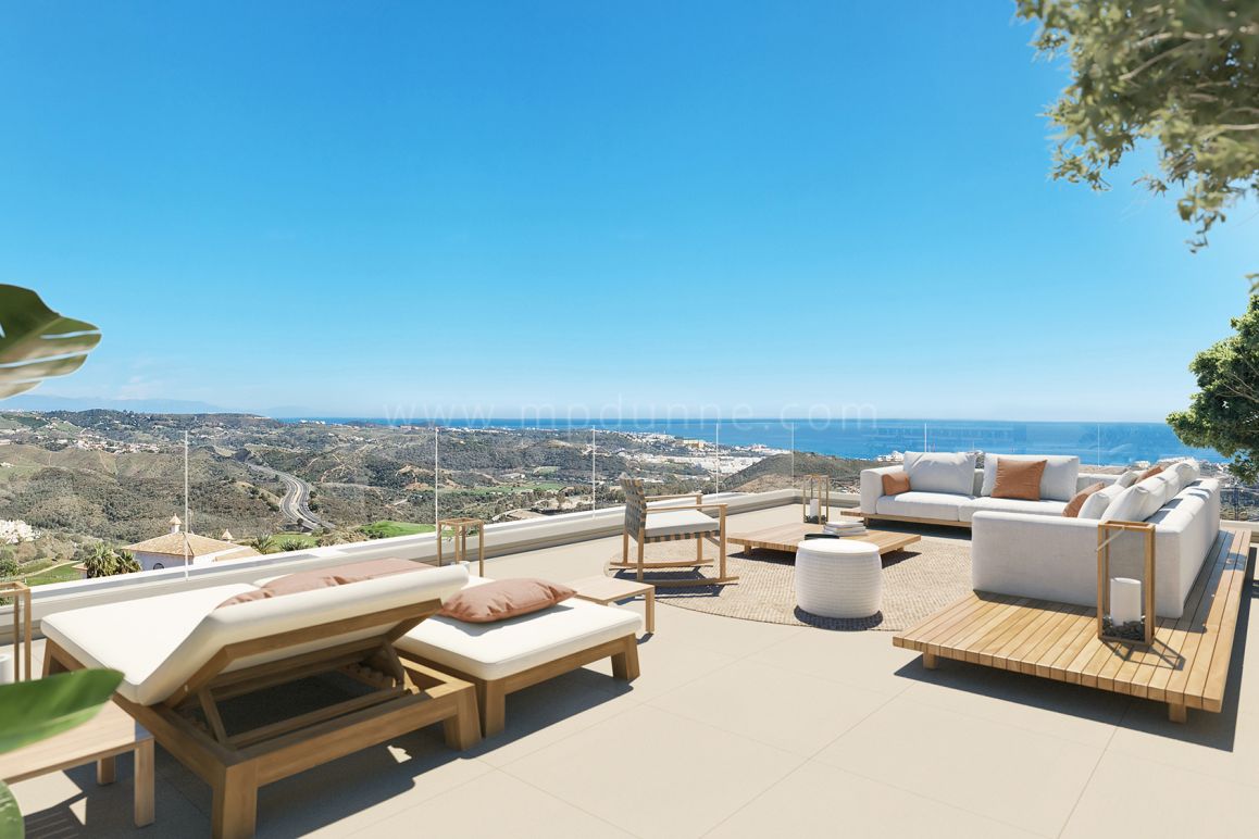 New luxury apartments with sea and golf views