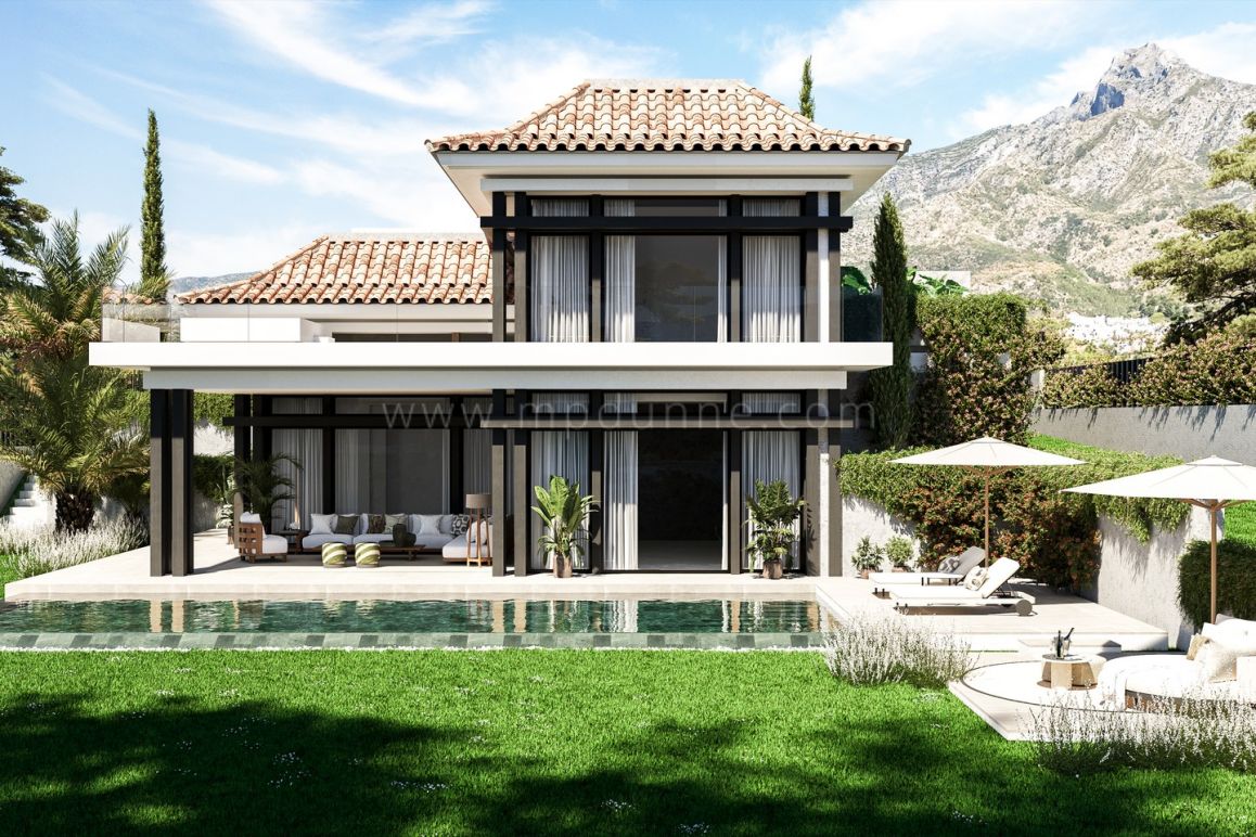 Moderne Villen mit Privatem Beheiztem Pool an Marbellas Goldener Meile