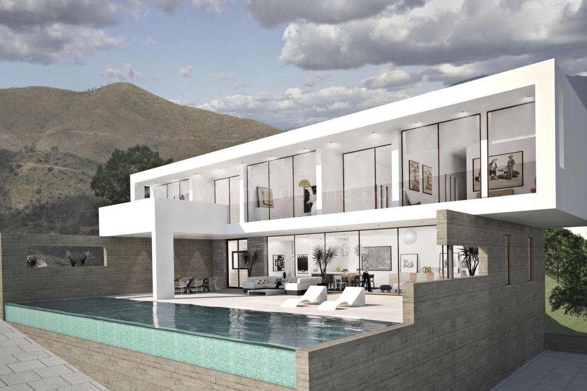 Zeitgenössische Villa im Bau in Marbella Ost