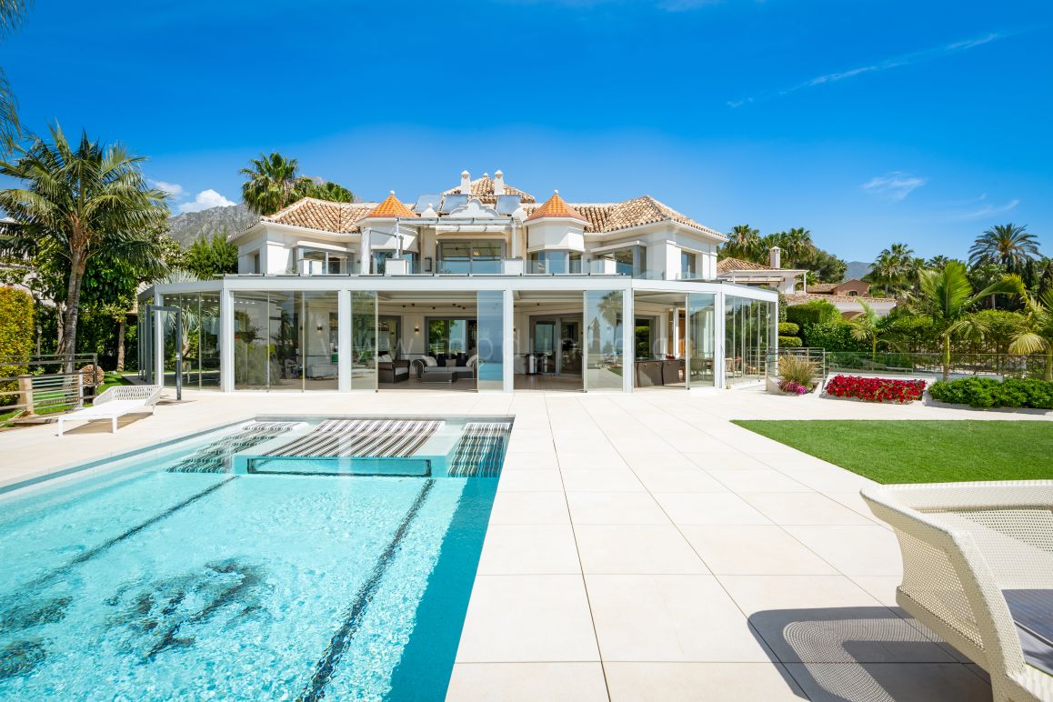 Designervilla mit Panoramablick auf das Meer, Marbella Goldene Meile