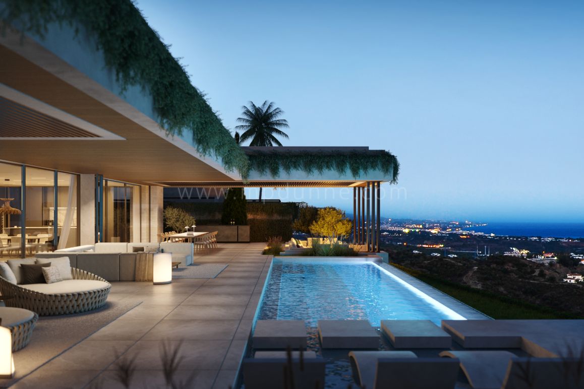 Tout nouveau projet de villa de luxe avec vues panoramiques à El Madroñal, Benahavís