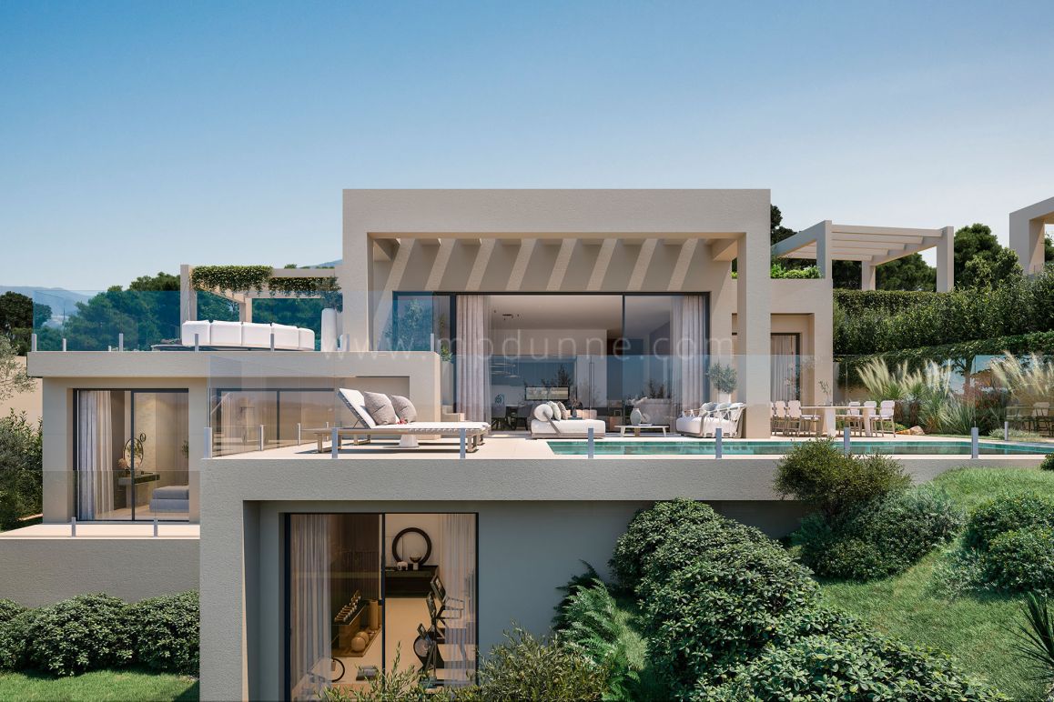 Under construction modern Villa in gated community
