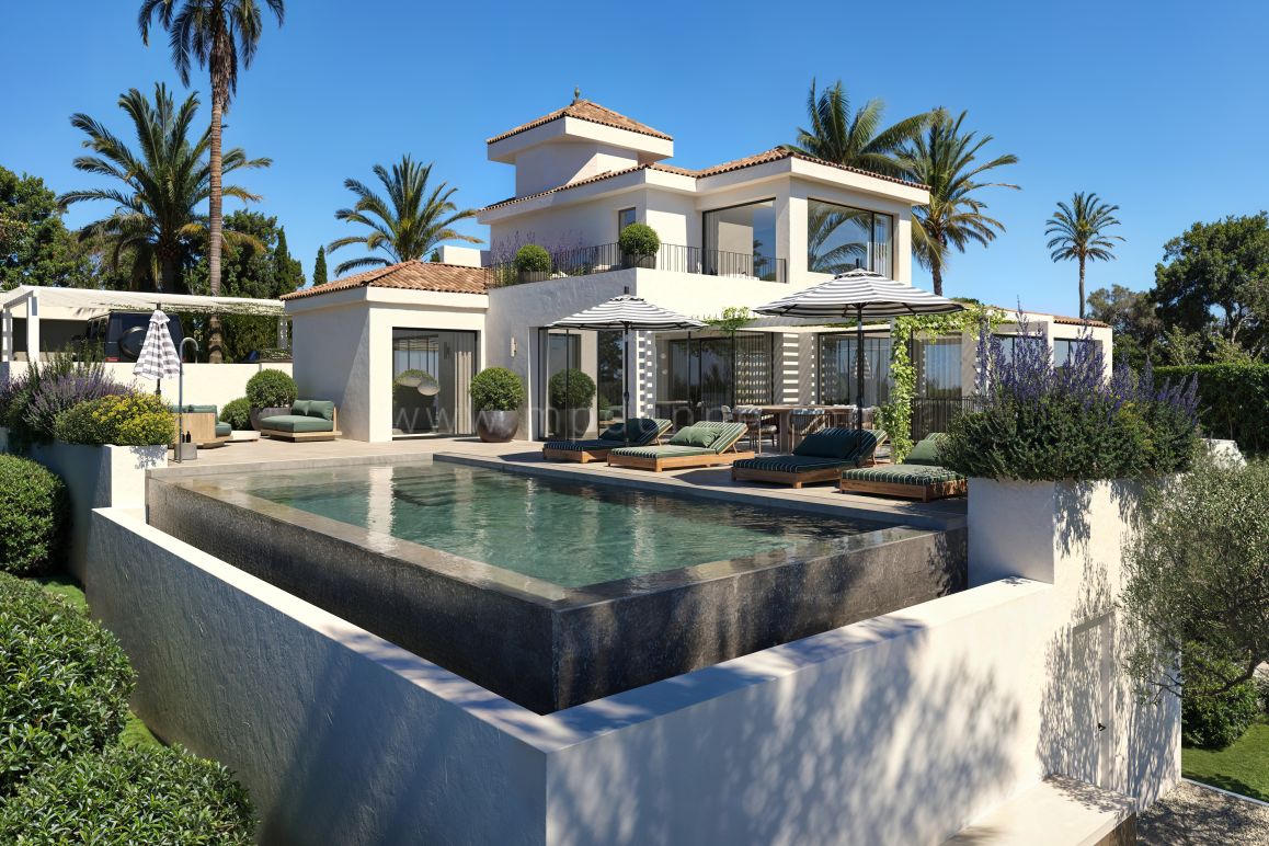 Villa scandinave avec vue sur mer à Los Naranjos Hills, Nueva Andalucía