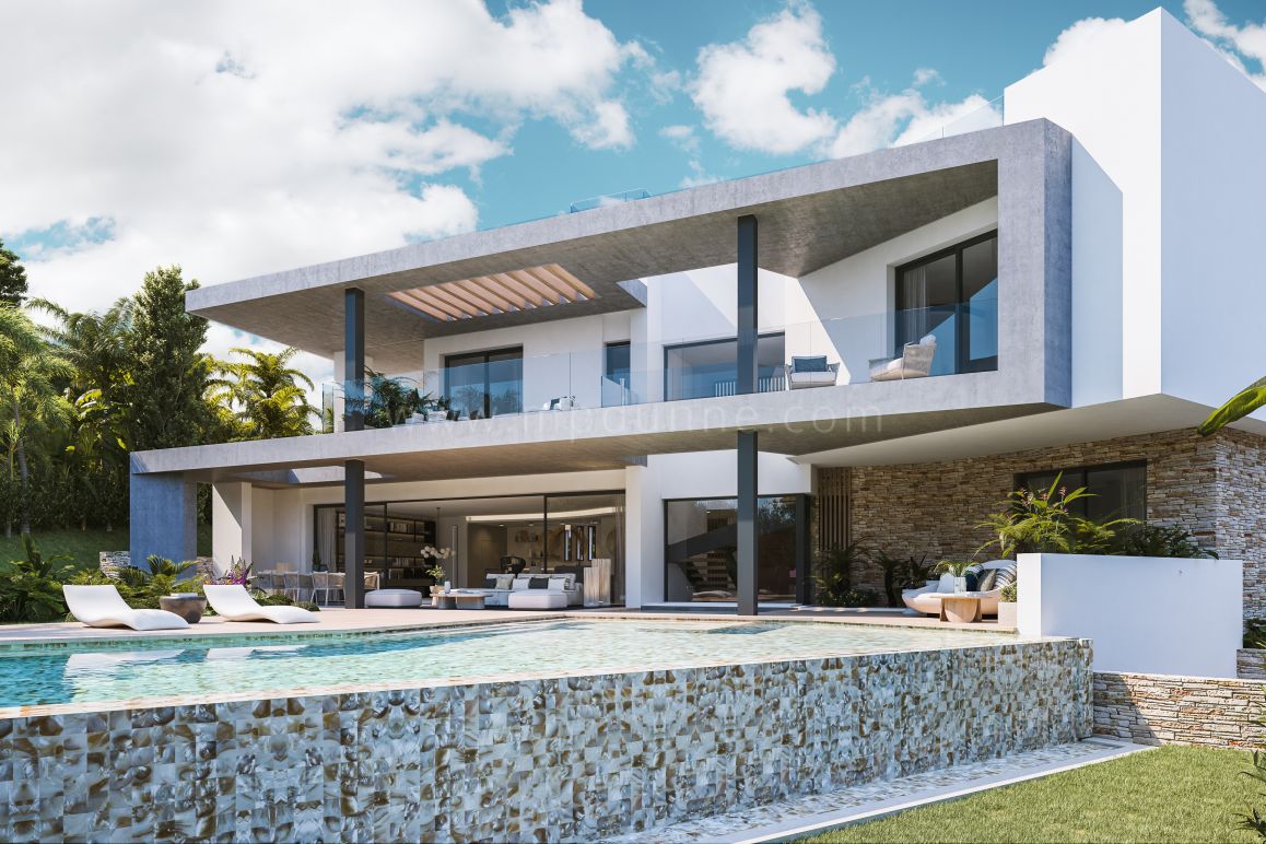 Villa con vistas al mar en la Milla de Oro de Marbella