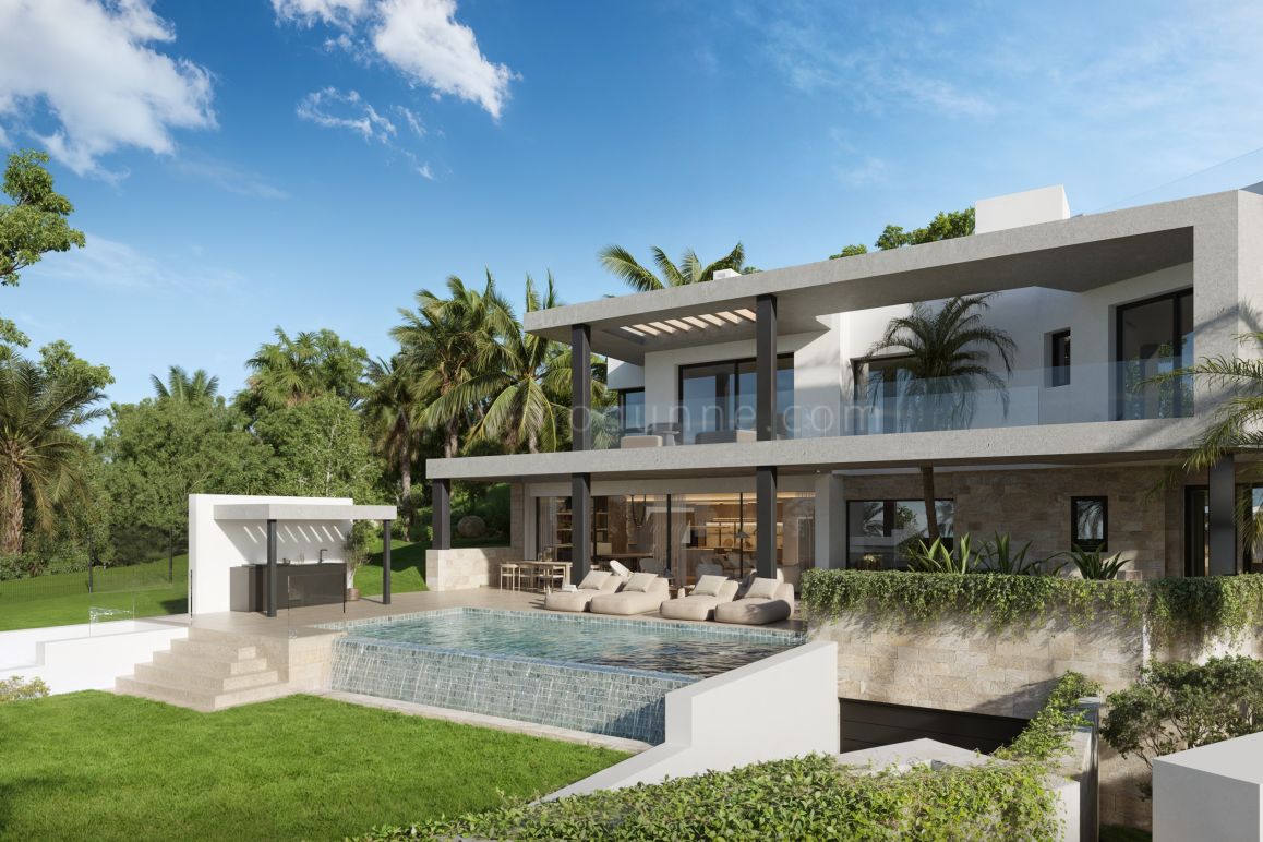 Moderne Villa mit Dachterrasse an der Goldenen Meile von Marbella
