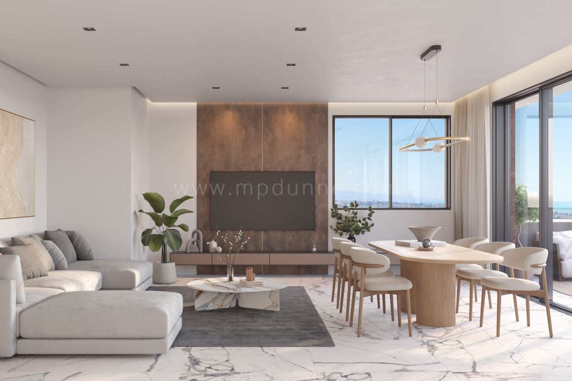 Appartement Moderne de Trois Chambres avec Vue Mer sur la Nouvelle Mille d’Or