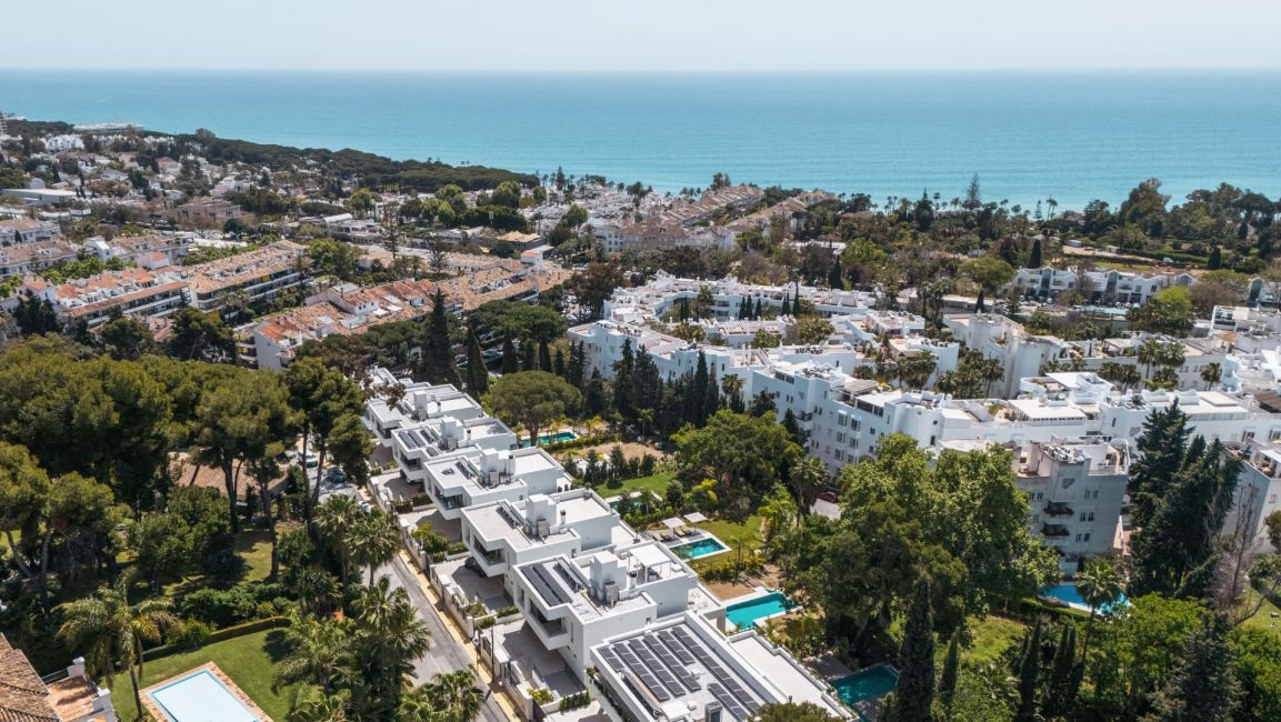 La Carolina Aerial image, in Marbella Golden Mile near Mediterranean sea and beach