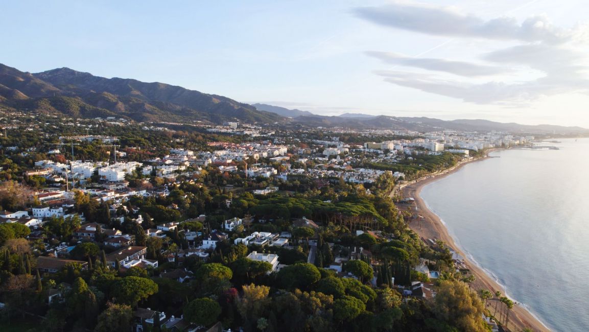 Marbella Golden Mile aerial image, Costa del Sol