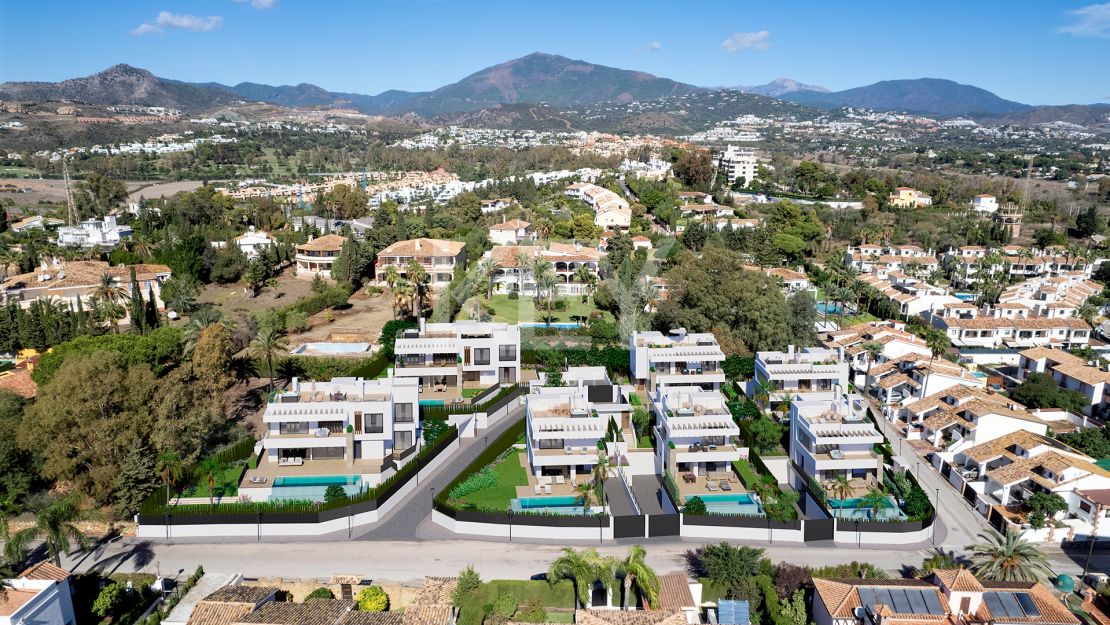 New project of modern style villas in the New Golden Mile, Estepona
