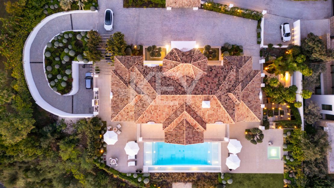 Impresionante villa en Marbella Club Golf Resort con vistas panorámicas al mar Mediterráneo en Benahavís