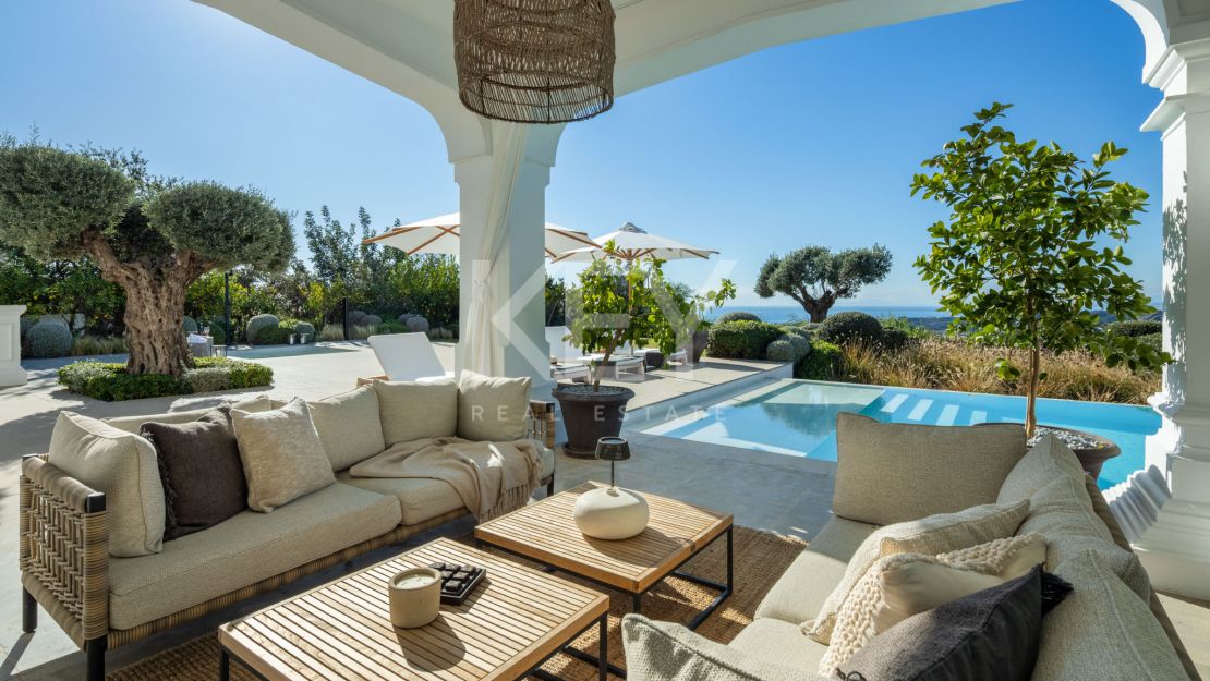 Impresionante villa en Marbella Club Golf Resort con vistas panorámicas al mar Mediterráneo en Benahavís