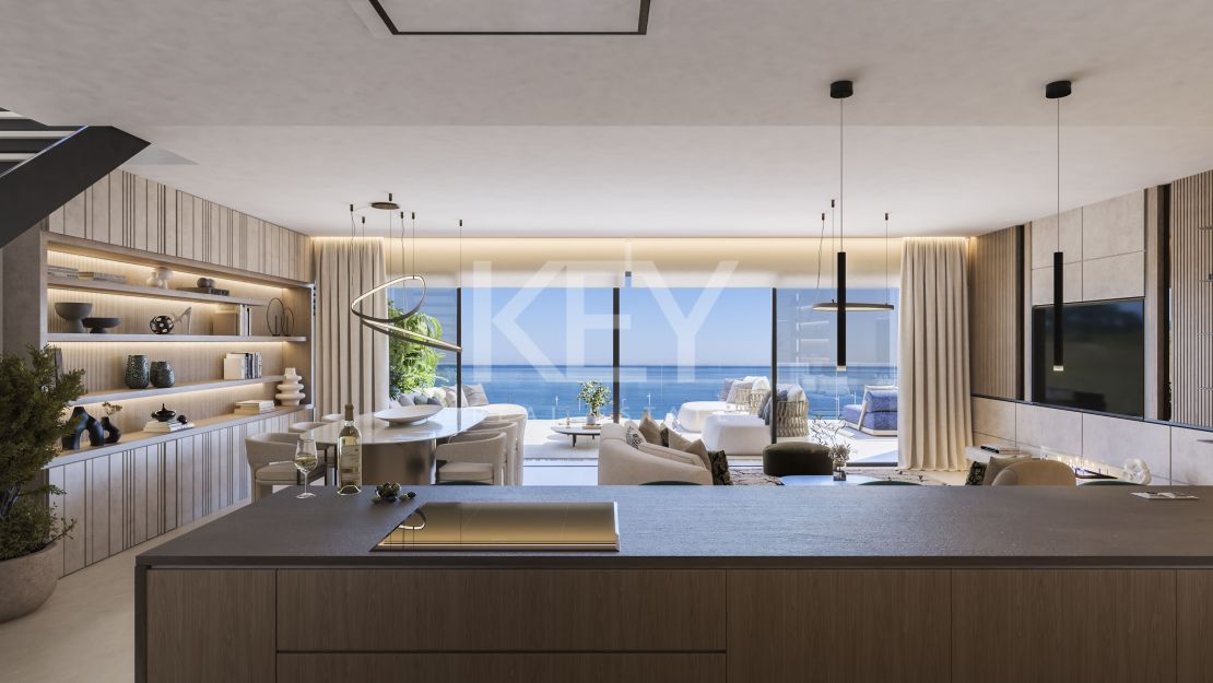 Penthouse with private solarium and sea views in Manilva Beach