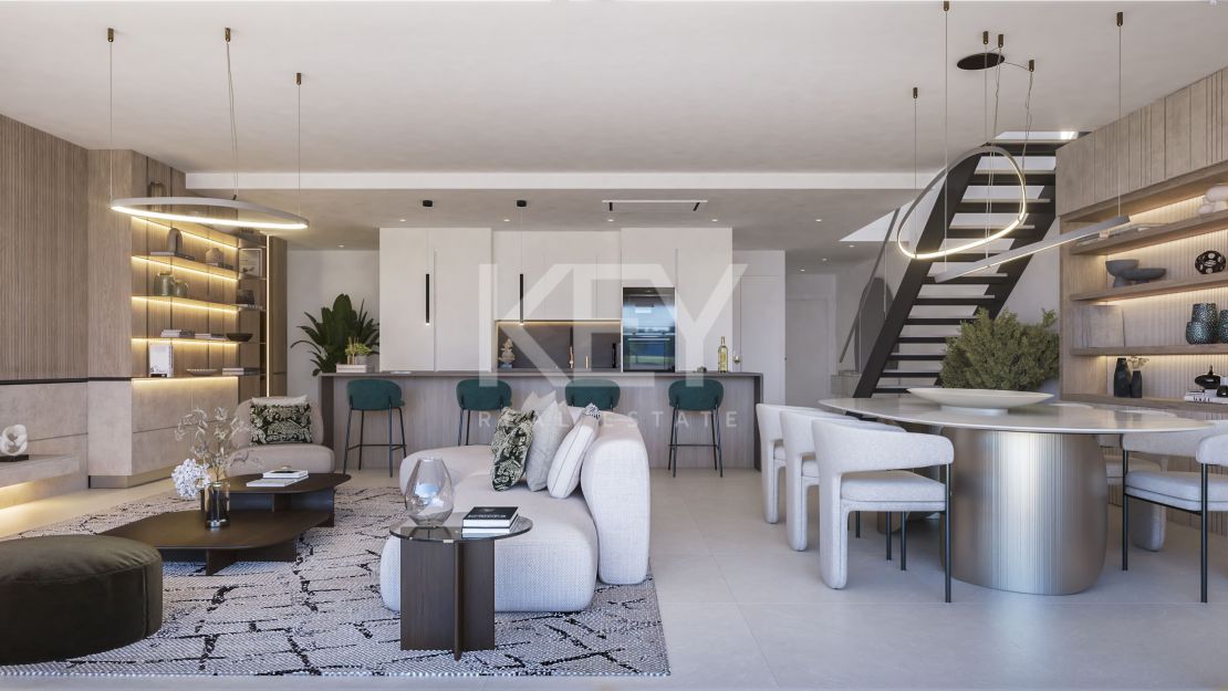 Penthouse with private solarium and sea views in Manilva Beach