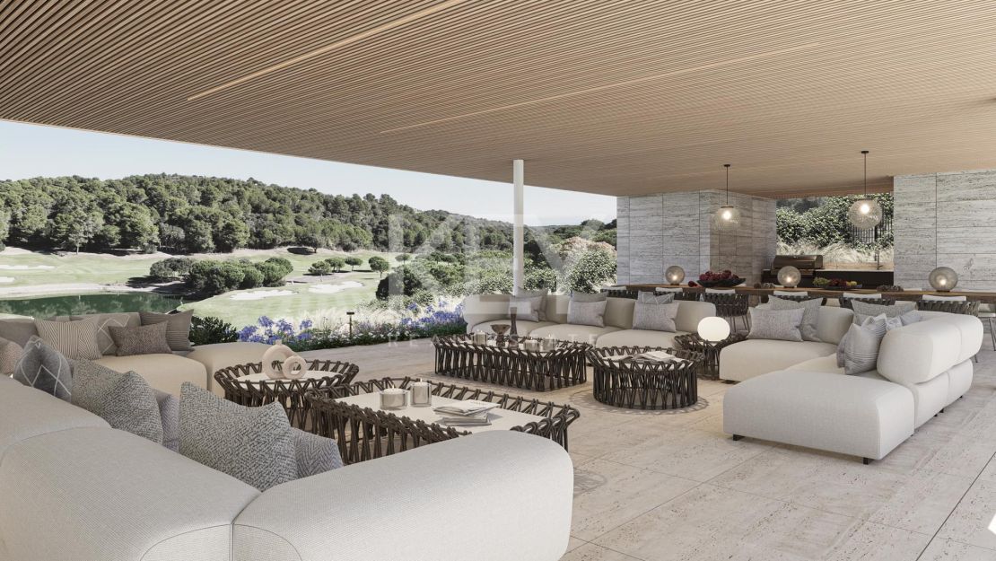 Эксклюзивный участок с панорамным видом на поле для гольфа и море в Ла-Ресерва, Сотогранде