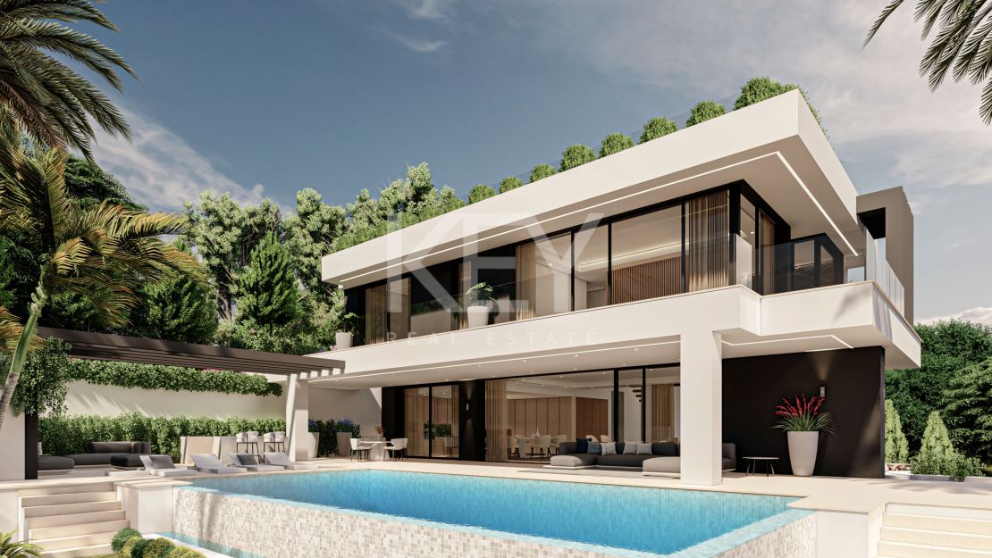 Villa moderna en exclusiva urbanización boutique con vistas al mar y tecnologías avanzadas, Milla de Oro