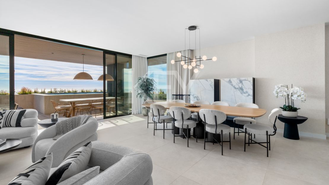 Contemporary semi-detached Villa with panoramic views in Le Blanc, Marbella Golden Mile