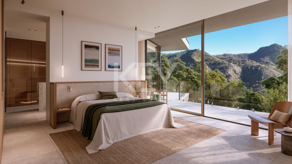 Eco-conscious villa with panoramic sea and valley views in Benahavís
