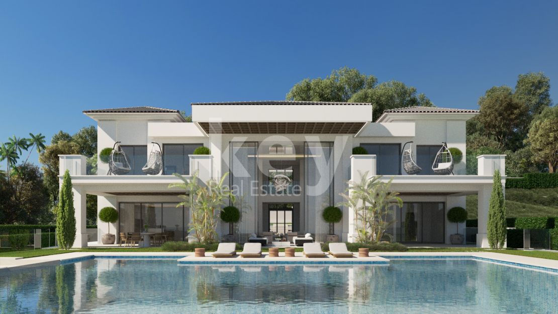 Ultra modern villas with frontline golf views in Los Flamingos Golf, Benahavís
