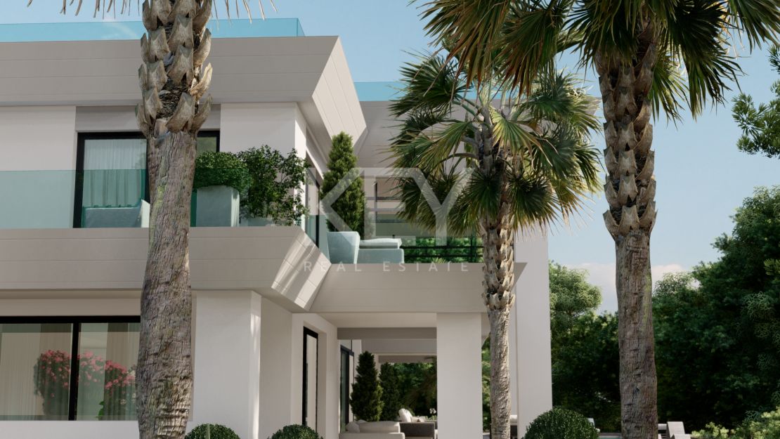 Фантастическая новая вилла с видом на Средиземное море в Сьерра Бланка, Марбелья