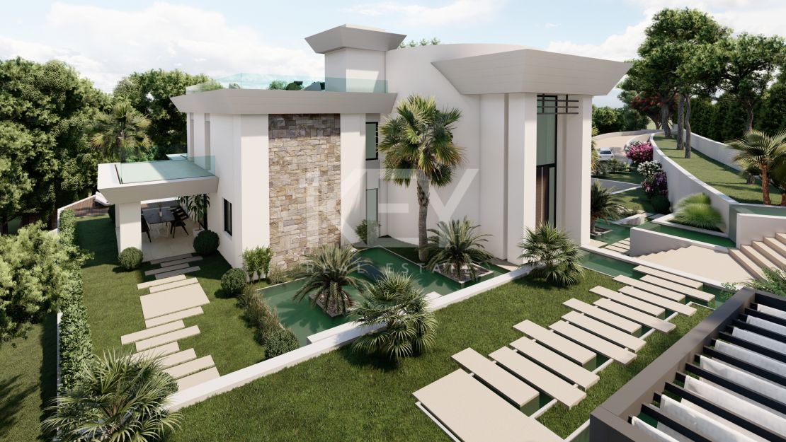 Фантастическая новая вилла с видом на Средиземное море в Сьерра Бланка, Марбелья