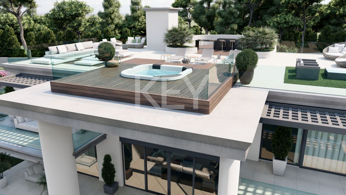 Фантастическая новая вилла с видом на Средиземное море в Сьерра Бланка, Марбелья