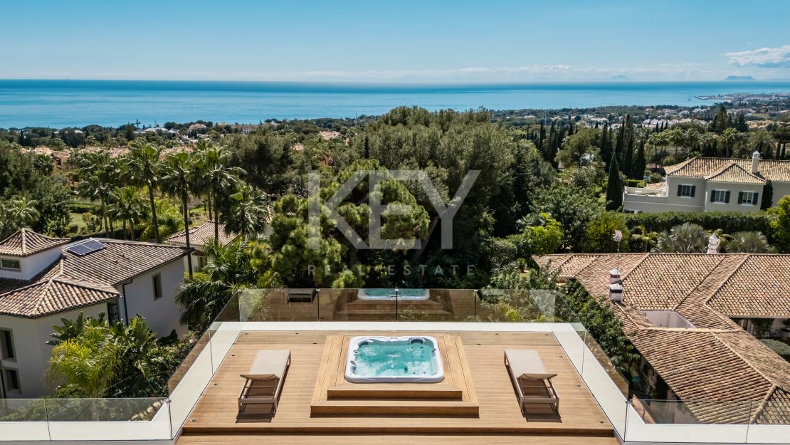 Fantástica villa de obra nueva con vistas al Mar Mediterráneo en Sierra Blanca, Milla de Oro, Marbella