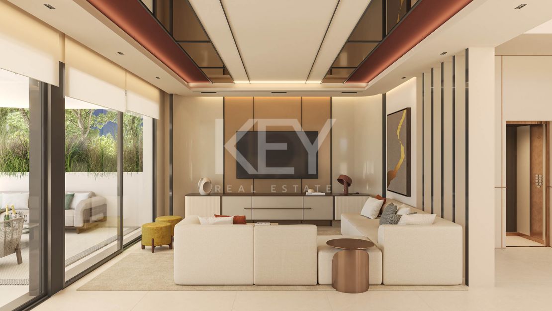 Lujosa villa pareada situada en primera línea de playa en Las Chapas, Marbella