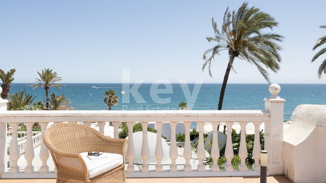 Frontline beach villa with stunning sea views on the Golden Mile, Marbella 