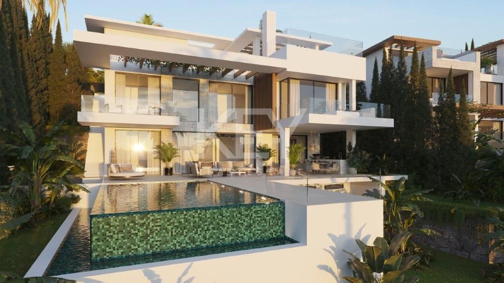 Exclusive villa from the contemporary collection of 12 villas, located on the New Golden Mile, Estepona