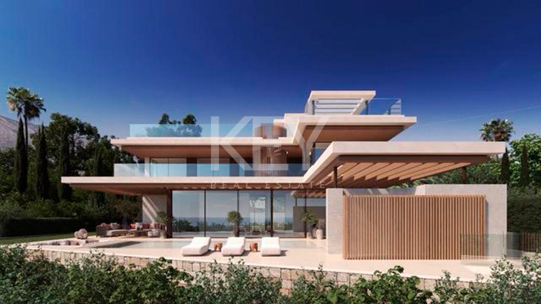 Lujoso proyecto de 5 villas en venta en una comunidad doblemente cerrada en Cascada de Camojan, en la Milla de Oro, Marbella