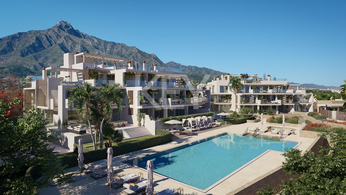 Luxury apartment in a gated community for sale in the prime location on the Golden Mile, Marbella