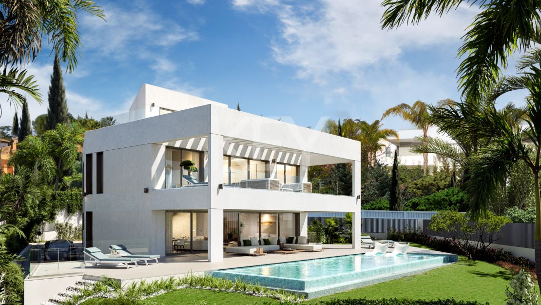 Villa contemporánea en construcción, junto a la playa en  Guadalmina Baja, San Pedro