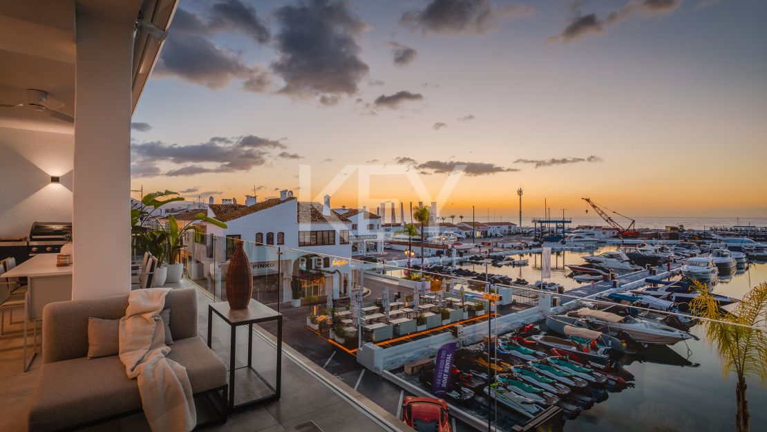 Luxury duplex penthouse for sale in the iconic Puerto Banus, Marbella