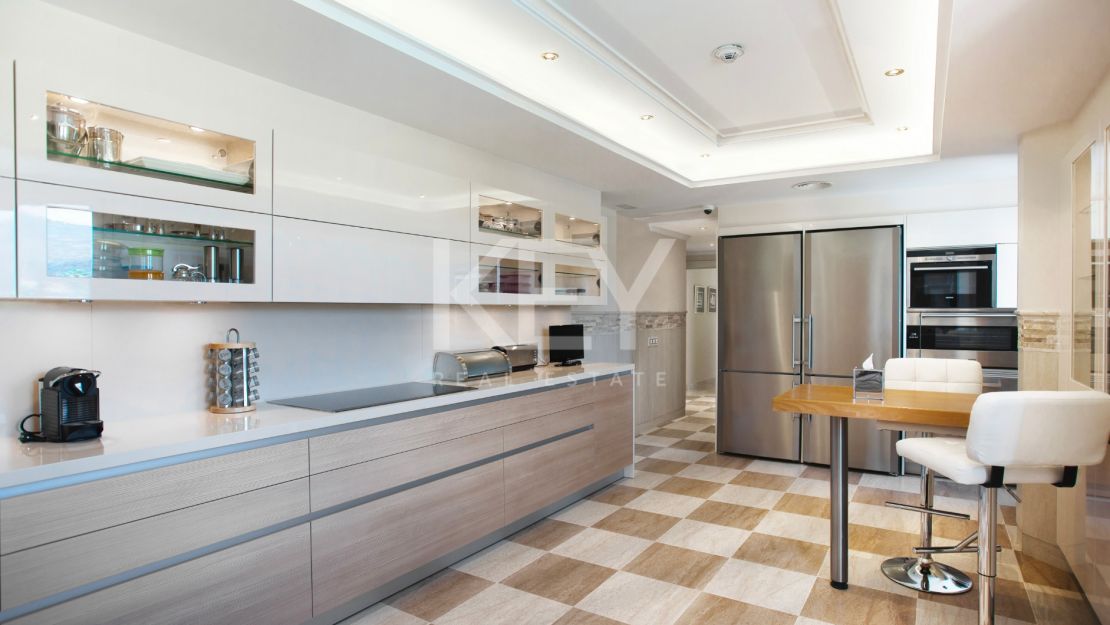 Stunning front line beach luxury penthouse in Kempinski resort for sale on the New Golden Mile, Marbella