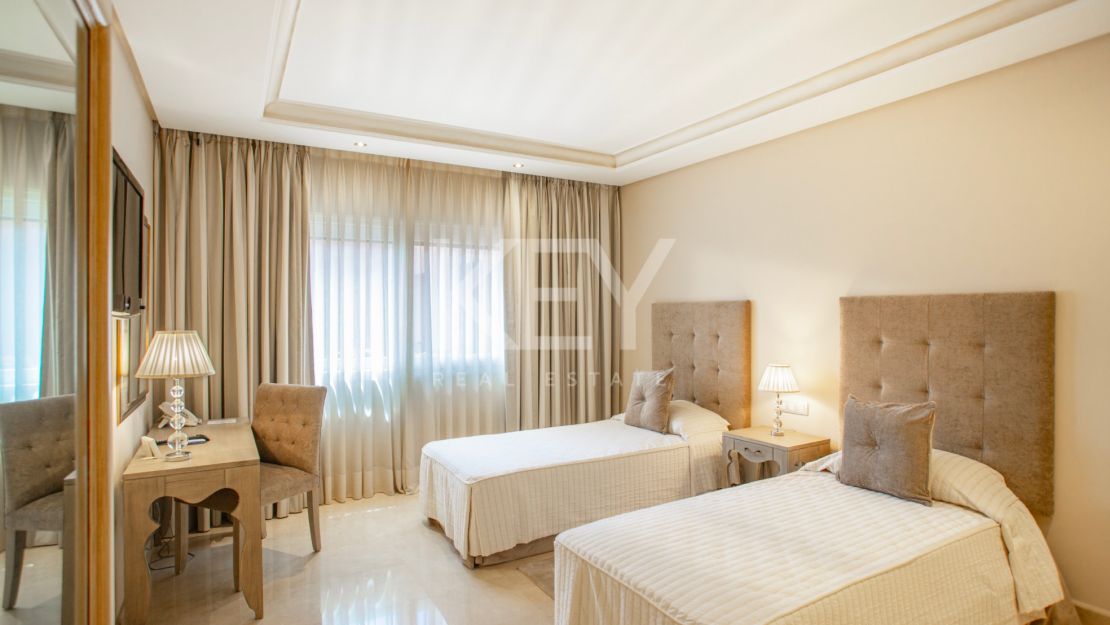 Stunning front line beach luxury penthouse in Kempinski resort for sale on the New Golden Mile, Marbella