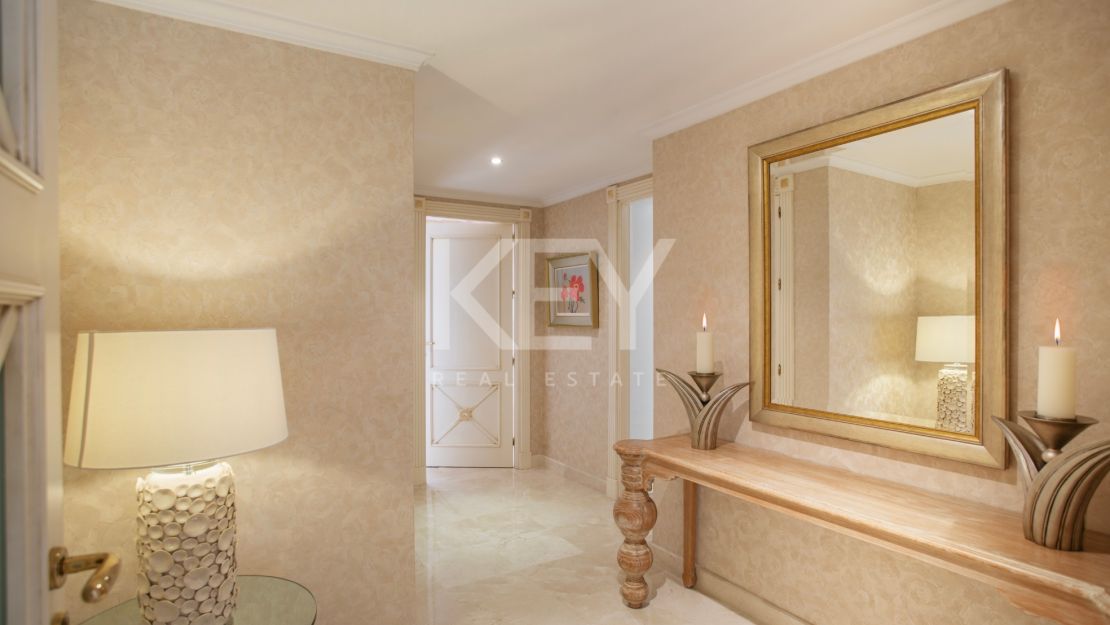 Stunning front line beach luxury penthouse in Kempinski resort for sale on the New Golden Mile, Marbella