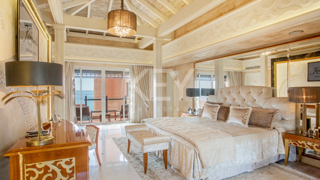Stunning front line beach luxury penthouse in Kempinski resort for sale on the New Golden Mile, Marbella