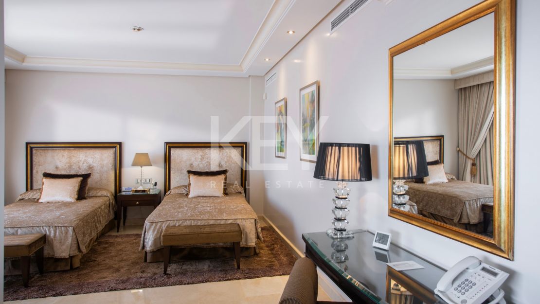 Stunning front line beach luxury penthouse in Kempinski resort for sale on the New Golden Mile, Marbella