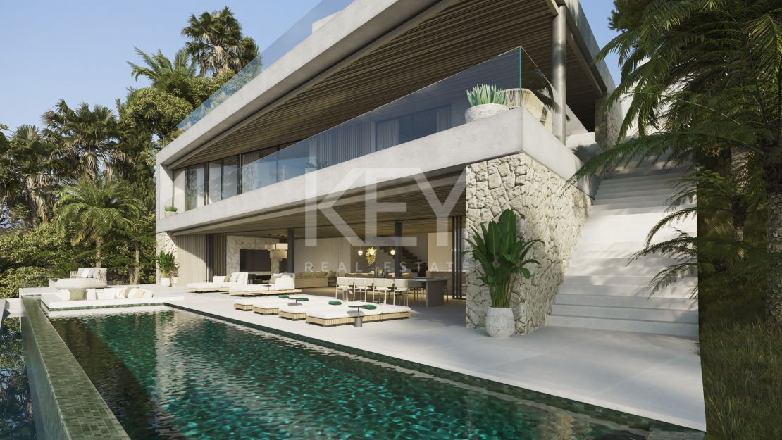 Parcela de gran oportunidad de precio con proyecto de villa y licencia en venta en Nueva Andalucía, Marbella