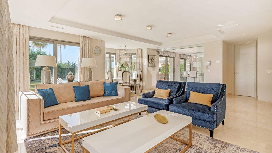 Stunning frontline beach villa for sale in Marbella East