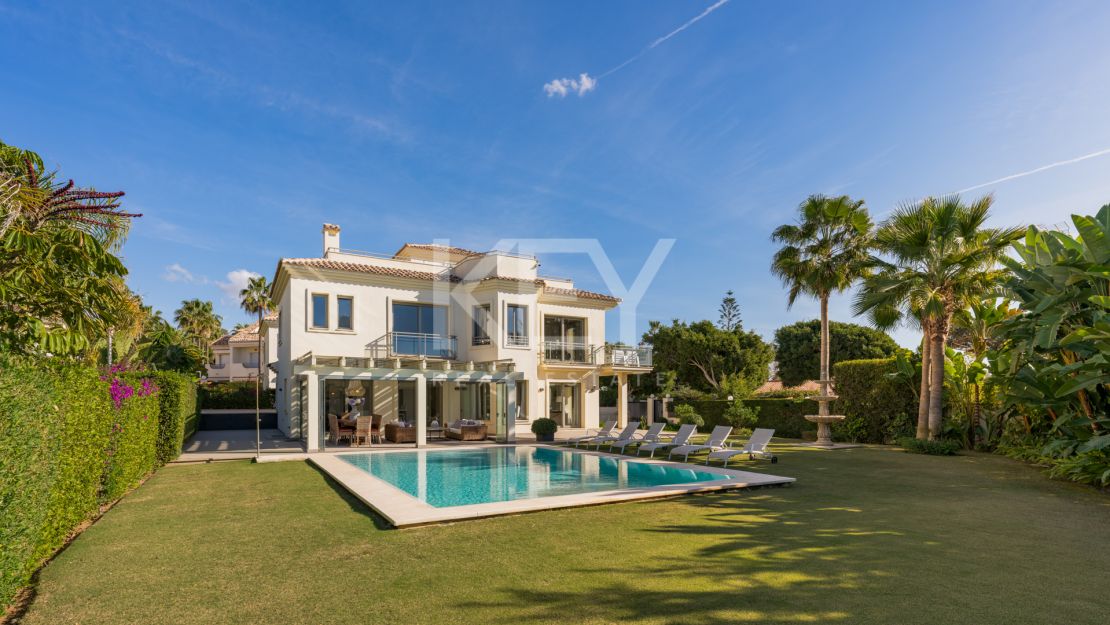 Stunning frontline beach villa for sale in Marbella East