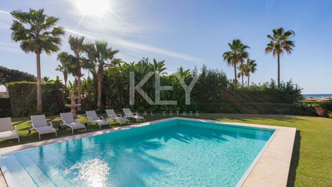 Stunning frontline beach villa for sale in Marbella East