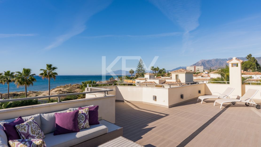 Stunning frontline beach villa for sale in Marbella East