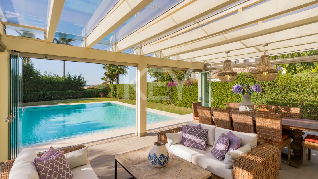 Stunning frontline beach villa for sale in Marbella East