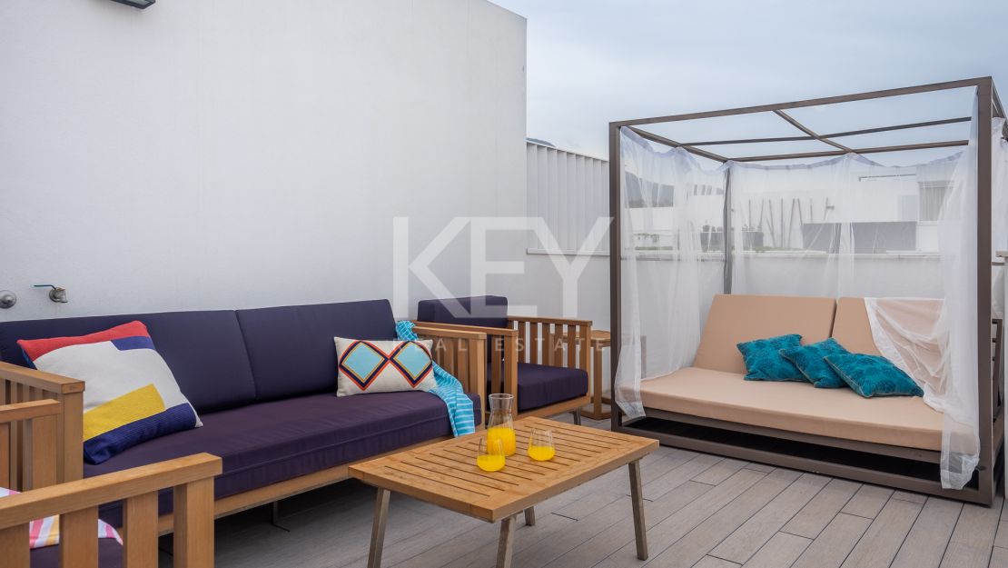 Luxury Beachfront Townhouse With Panoramic Sea Views, THE ISLAND, Estepona