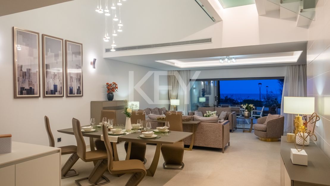 Luxury Beachfront Townhouse With Panoramic Sea Views, THE ISLAND, Estepona
