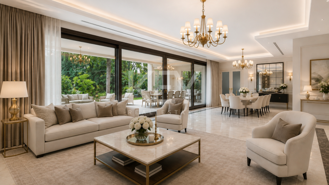 Luxury beachside villa for sale in Guadalmina Baja, Marbella