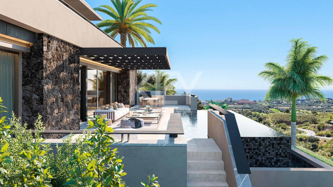 Contemporary sea view villa for sale in El Rosario, Marbella East