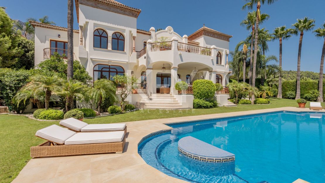Luxury Villa with Panoramic Sea Views, Private Pool and Secure Gated living  in Marbella Golden Mile