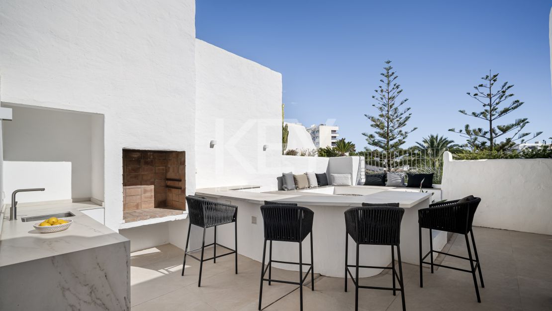 Frontline beach duplex penthouse on Marbella’s Golden Mile